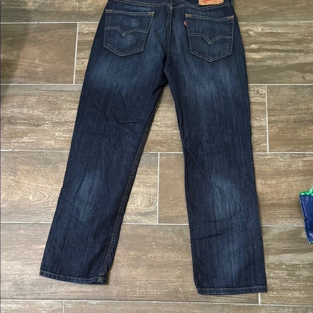 Levi's Blue Straight Jeans with Classic Indigo Wash